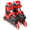 Роликовые коньки раздвижные, Onlitop колеса PVC 64 мм, пластиковая рама, black/red - Интернет-магазин детских товаров Зайка моя Екатеринбург