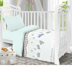 Комплект постельного белья Веселые вагончики Almaks Kids - Интернет-магазин детских товаров Зайка моя Екатеринбург