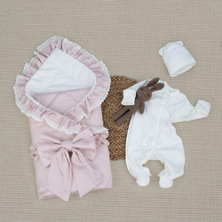 Комплект на выписку KinderLitto "Новый Прованс" 4 предмета, лето - Интернет-магазин детских товаров Зайка моя Екатеринбург