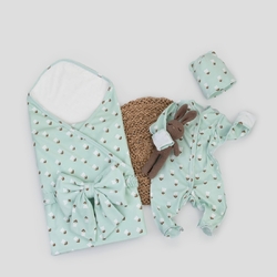 Комплект на выписку KinderLitto "Первые цветы. Плед" 4 предмета, лето - Интернет-магазин детских товаров Зайка моя Екатеринбург