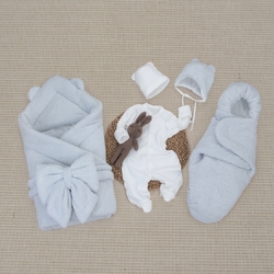 Комплект на выписку KinderLitto "Велсофт барашек" 6 предметов, демисезонный - Интернет-магазин детских товаров Зайка моя Екатеринбург