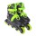 Роликовые коньки раздвижные Onlitop, колеса PVC 64 мм, пластиковая рама, black/green - Интернет-магазин детских товаров Зайка моя Екатеринбург
