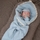 Комплект на выписку 4 предмета KinderLitto "Кружево.Муслин Плед", голубой, лето - Интернет-магазин детских товаров Зайка моя Екатеринбург