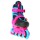 Роликовые коньки раздвижные,Onlitop колеса PVC 64 мм, пластиковая рама, black/blue/pink - Интернет-магазин детских товаров Зайка моя Екатеринбург