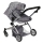 Кукольная коляска-трансформер Pituso, двухместная арт. 9651A-Grey - Интернет-магазин детских товаров Зайка моя Екатеринбург